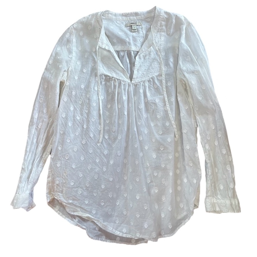 J Crew long sleeve White Blouse